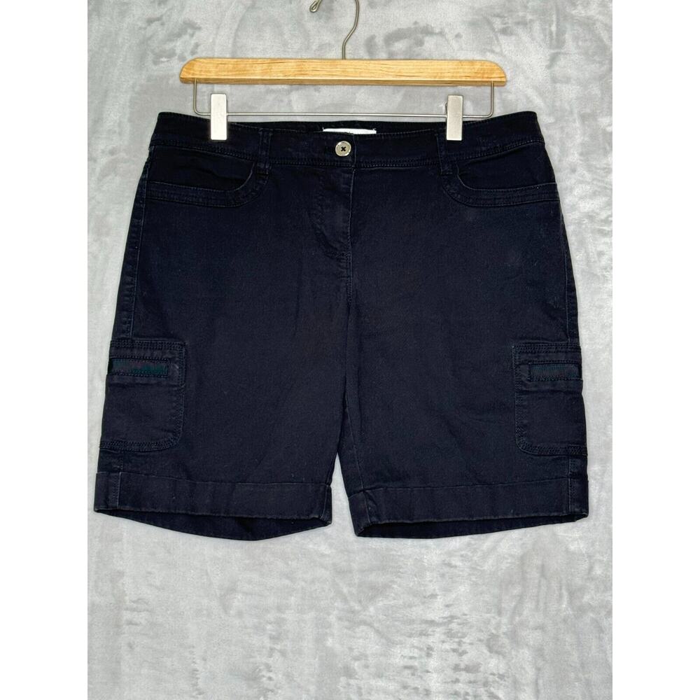 White House Black Market Shorts Womens 6 Cuffed Bermudas Mid Rise Cotton Stretch